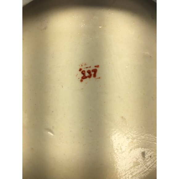 Vintage Japanese Ceramic Trinket Box with Lid Round Floral Design Decorative - Picture 7 of 12